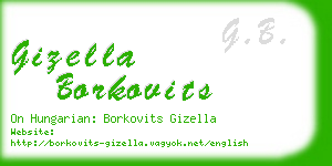 gizella borkovits business card